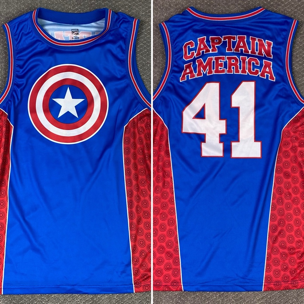 Captain American Tank Top T Shirt Men's XL Sleeveless Marvel Comics NWT